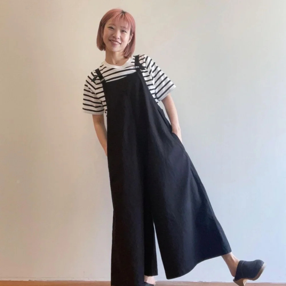 Sarahwear Cotton Jumpsuit  (Black/ One Size Reg)